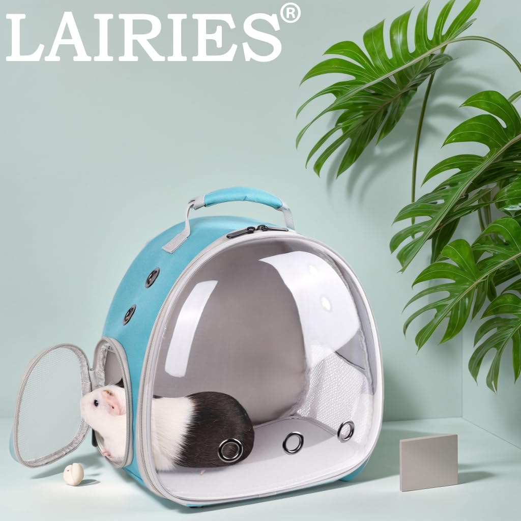 LAIRIES carrier fits guinea pigs, rabbits, birds and other small companions for safe outings.