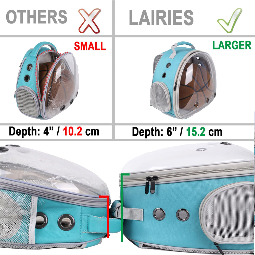 LAIRIES backpack features sturdy vent holes for steady air flow on outings.
