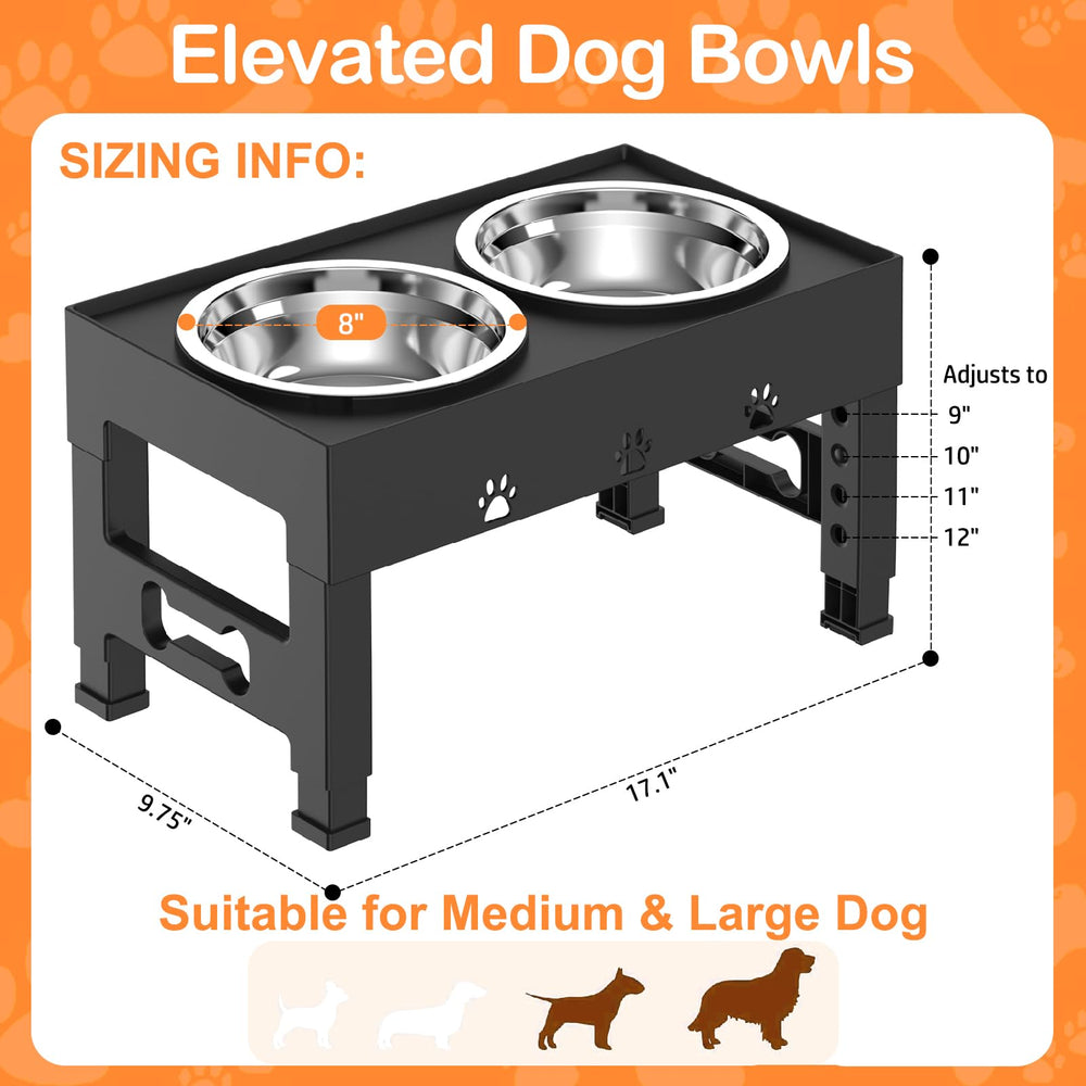 LAKIPETN elevated bowls foldable legs for travel-friendly use