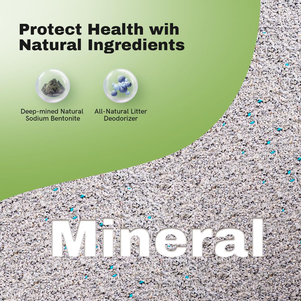 LALAHOME Bentonite litter non-stick surface with clumps sliding out