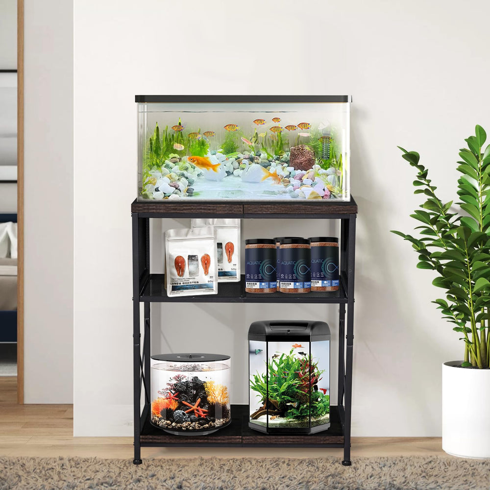 LALA IKAI fish tank stand multi-tier storage demonstrates organized layout