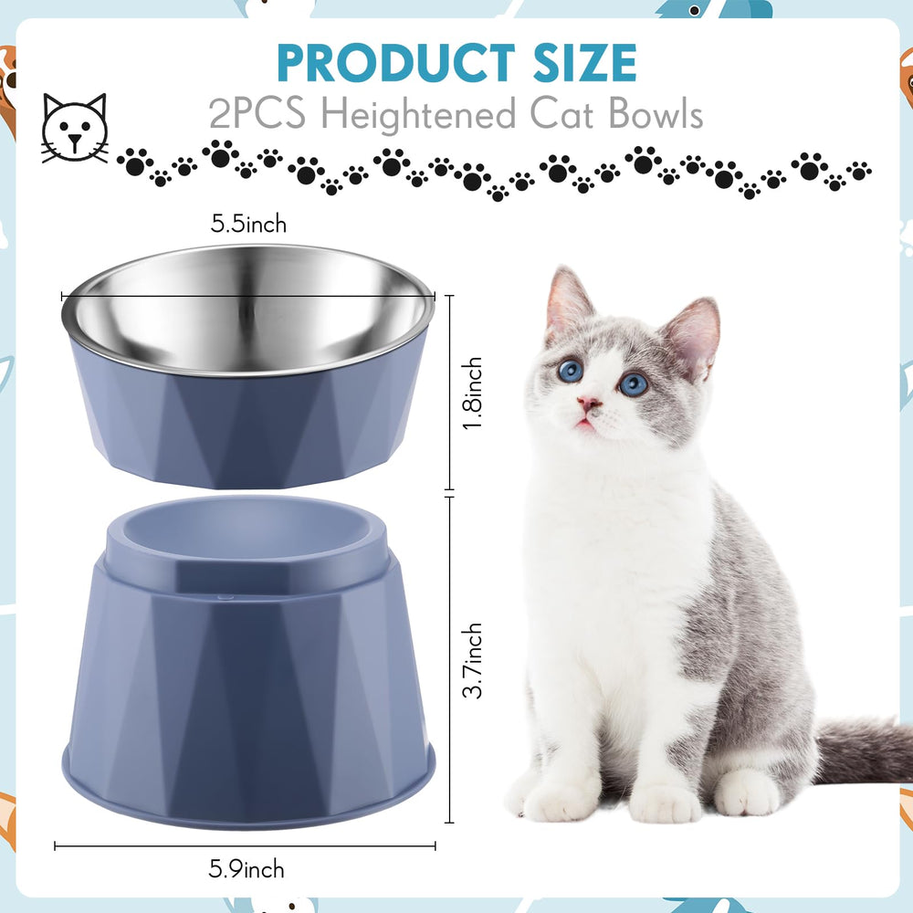 Lallisa elevated bowls with non-slip base keep meals steady.