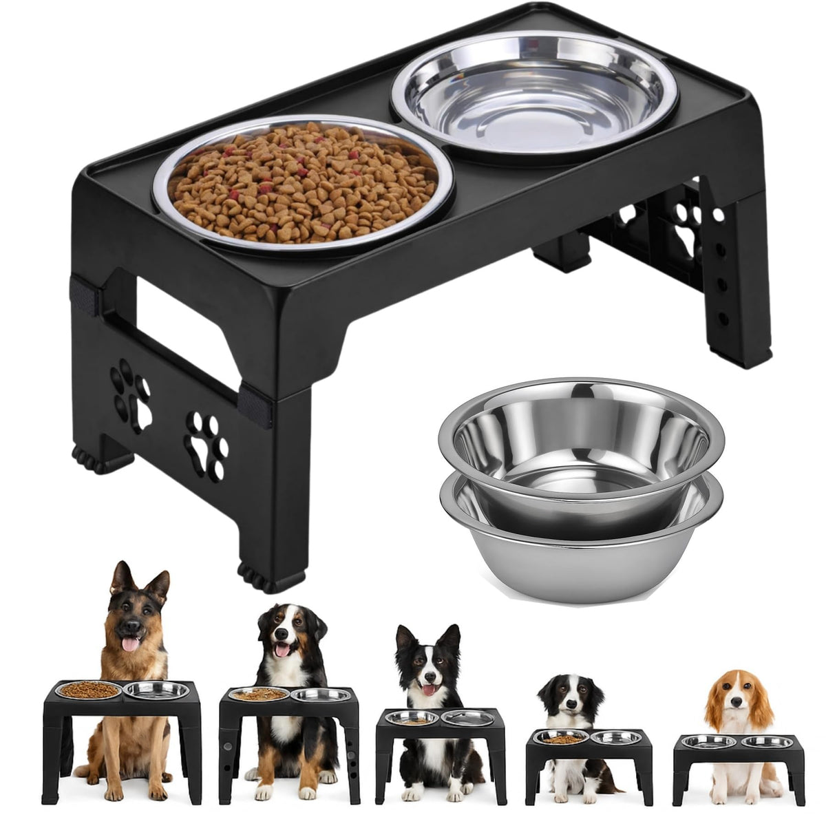 LALOBLUE elevated-dog-bowls-stand promotes comfortable head height during meals