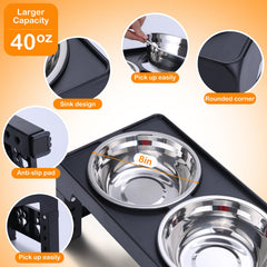 LALOBLUE height-adjustable-legs enable custom feeding height for growing pets