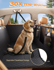 Lamicall dog seat cover waterproof 7-layer fabric blocks spills.