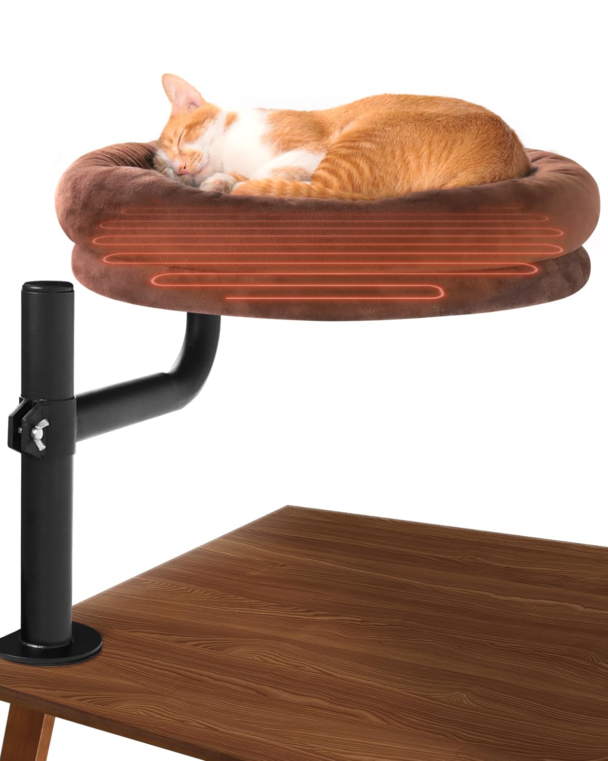 Lamlingo cat bed for desk setup promotes companionship without desk clutter
