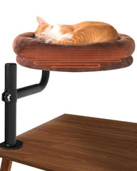 Lamlingo cat bed for desk setup promotes companionship without desk clutter