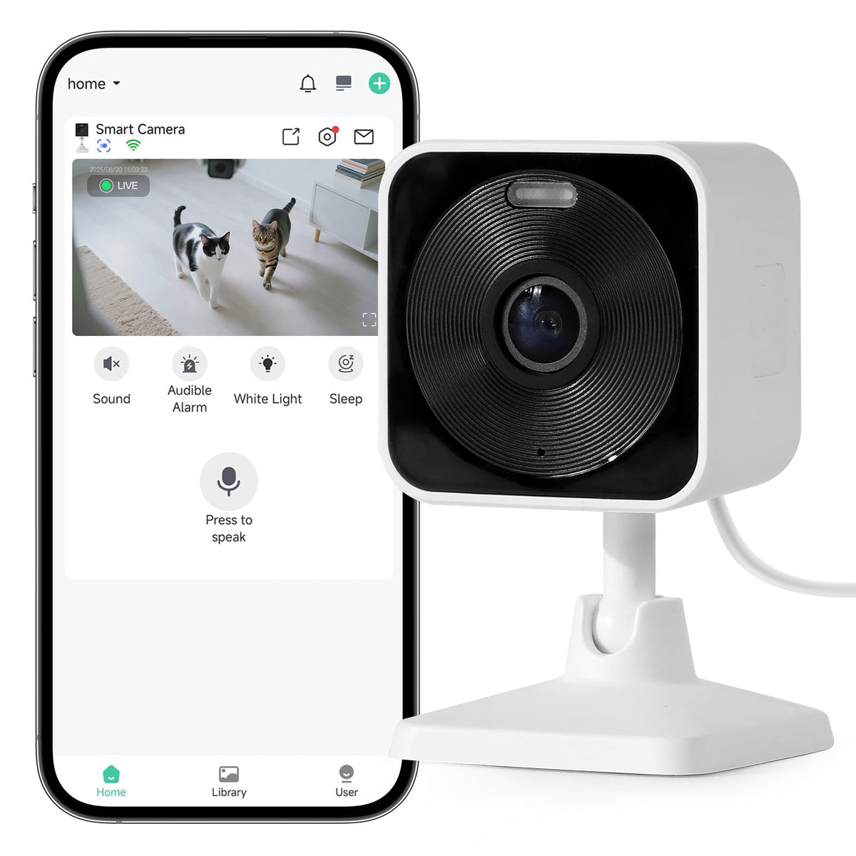 Lamlingo front view security camera for indoor and outdoor monitoring with crisp HD feed