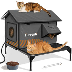 Lamlingo heated cat house outdoor camera bracket enables monitoring your cat’s daily activity