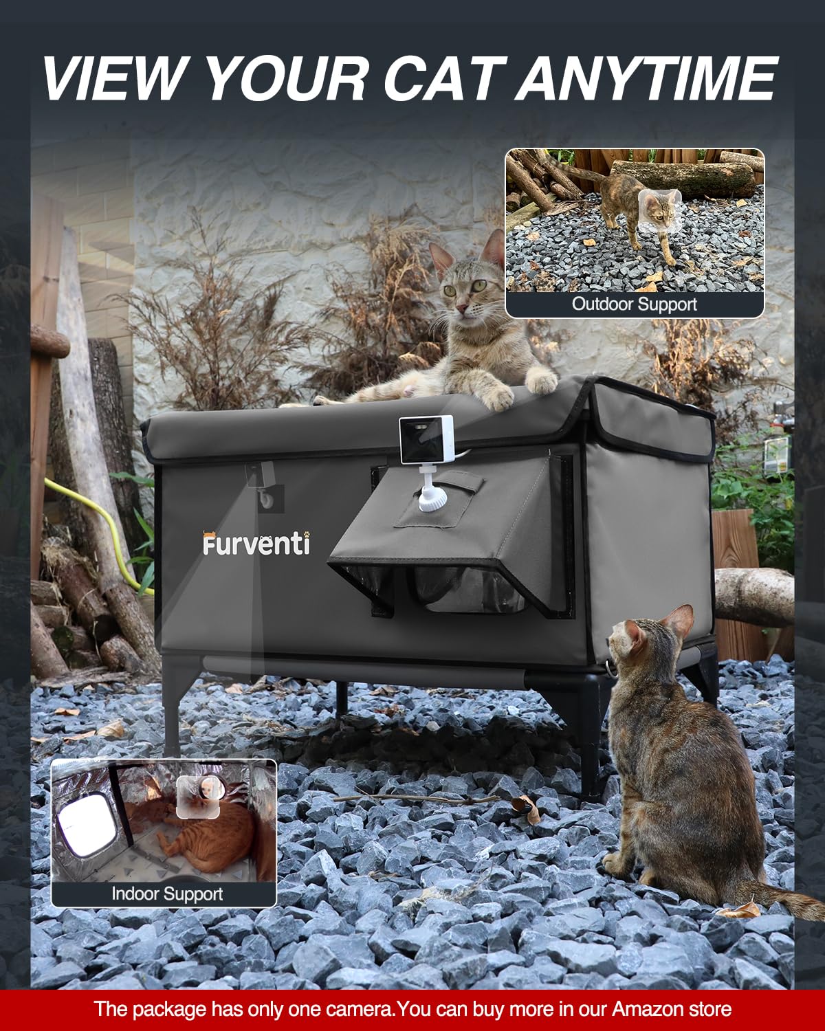 Lamlingo multi-size outdoor cat shelter fits community or feral cats.