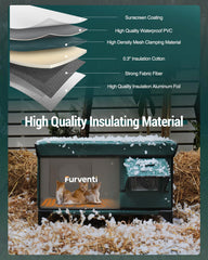 Lamlingo outdoor heated cat house XL insulation layers highlight cold weather defense