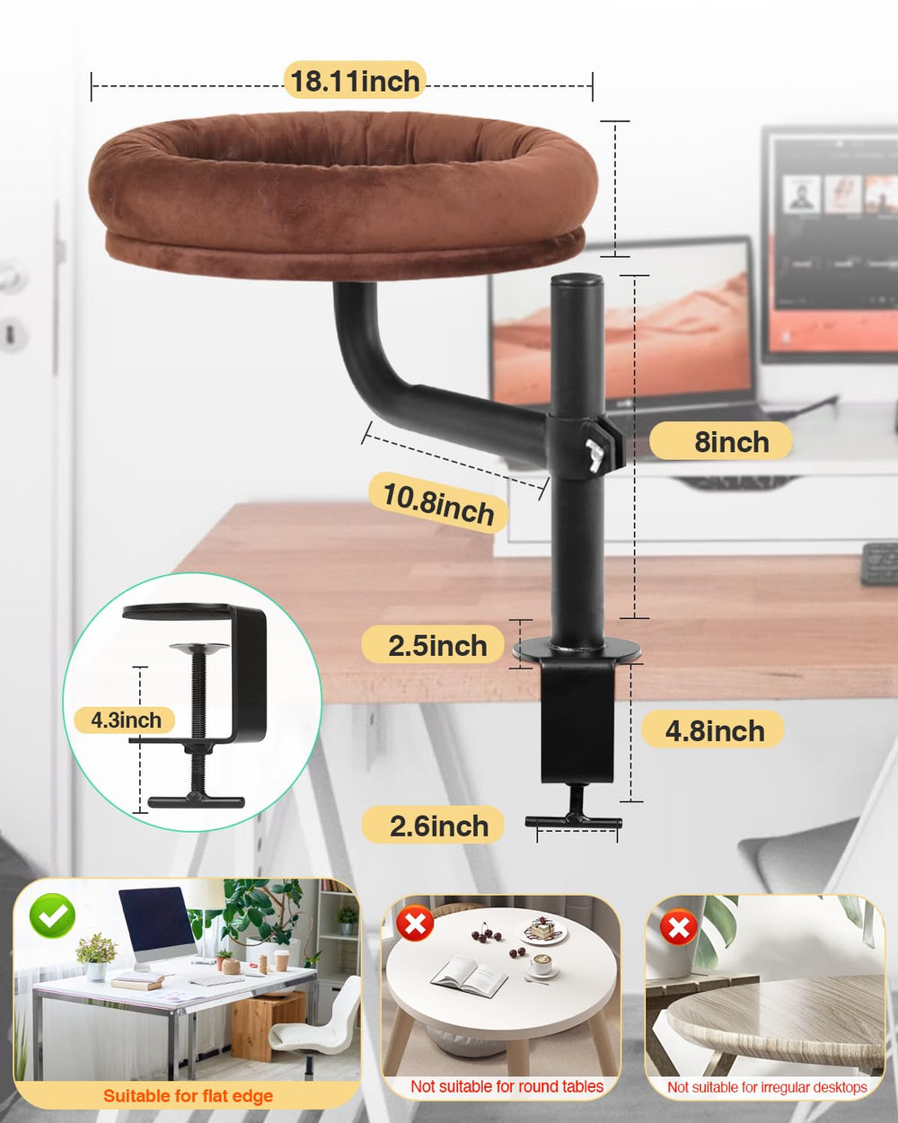 Lamlingo sturdy-metal-support ensures safe use up to 45 lbs.