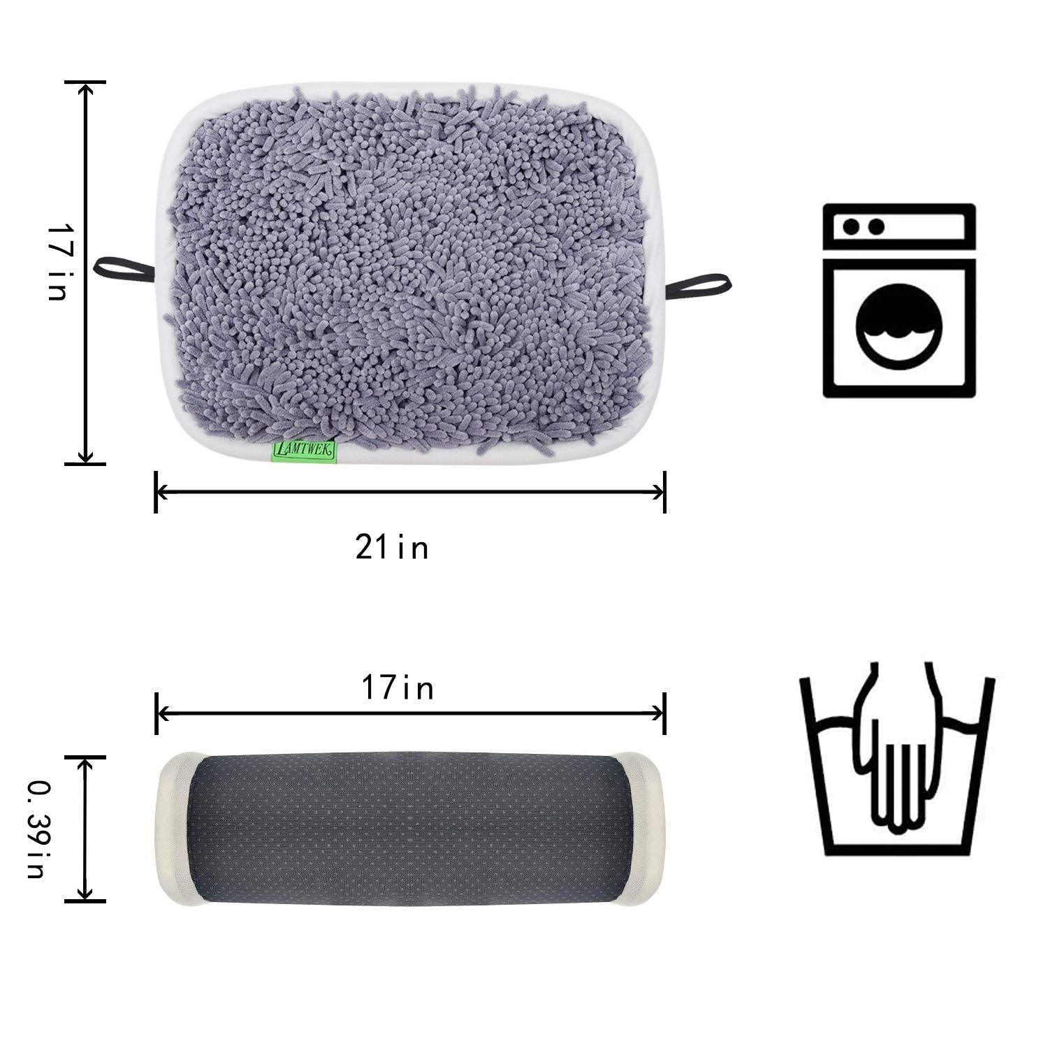 LAMTWEK Snuffle Mat machine washable design makes post-play cleaning effortless.