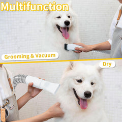 Lanchez dog grooming vacuum-dryer side view demonstrates slim profile for storage between sessions.