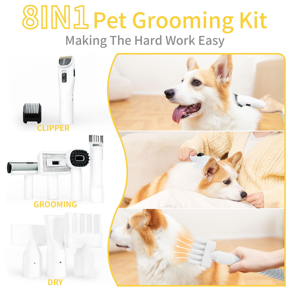 Lanchez hose-extended image highlights flexible reach for customized grooming around pets.