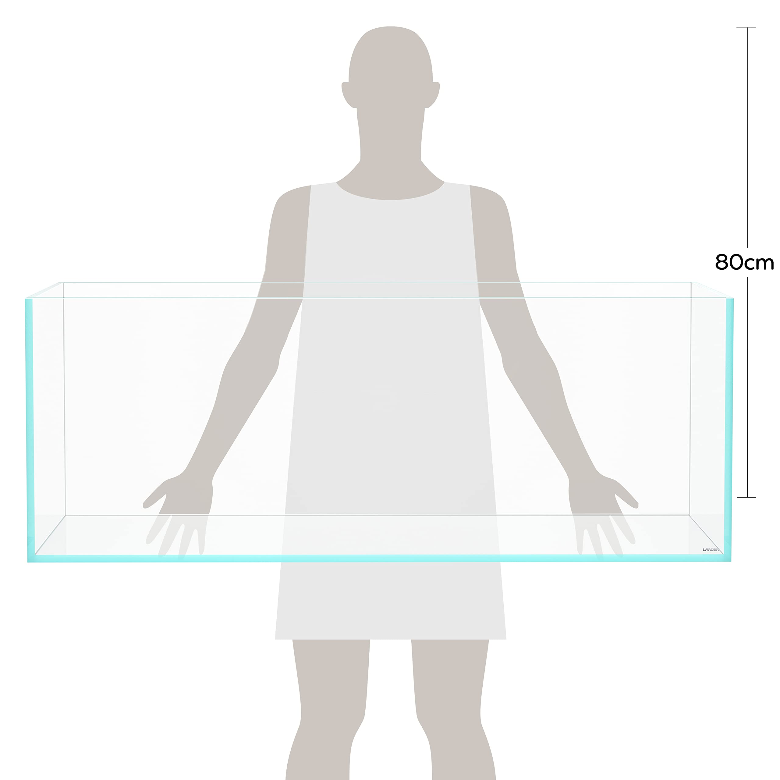 LANDEN 120P low-iron glass close-up emphasizing 91 percent light transmission