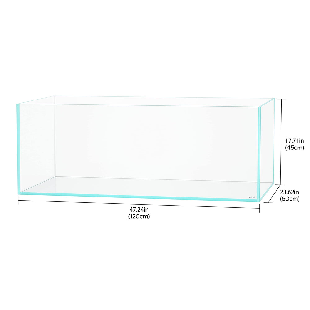 LANDEN 120P rimless edge detail highlighting clean corners and modern look