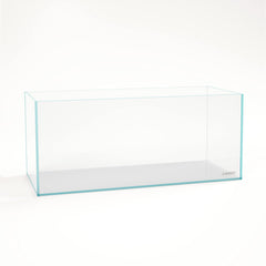 LANDEN 120P rimless tank front view with crystal-clear visibility for aquascaping.