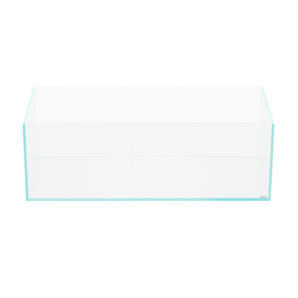 LANDEN 120SL rimless-view underlines crystal transparency for natural aquascapes.