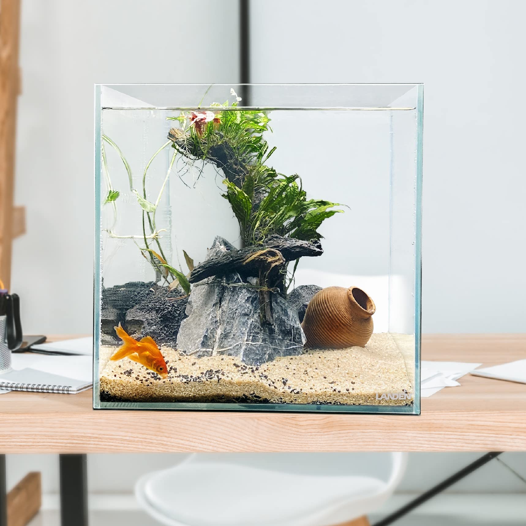 LANDEN 30C dimensions 11.8x11.8x11.8in suitable for compact nano tanks