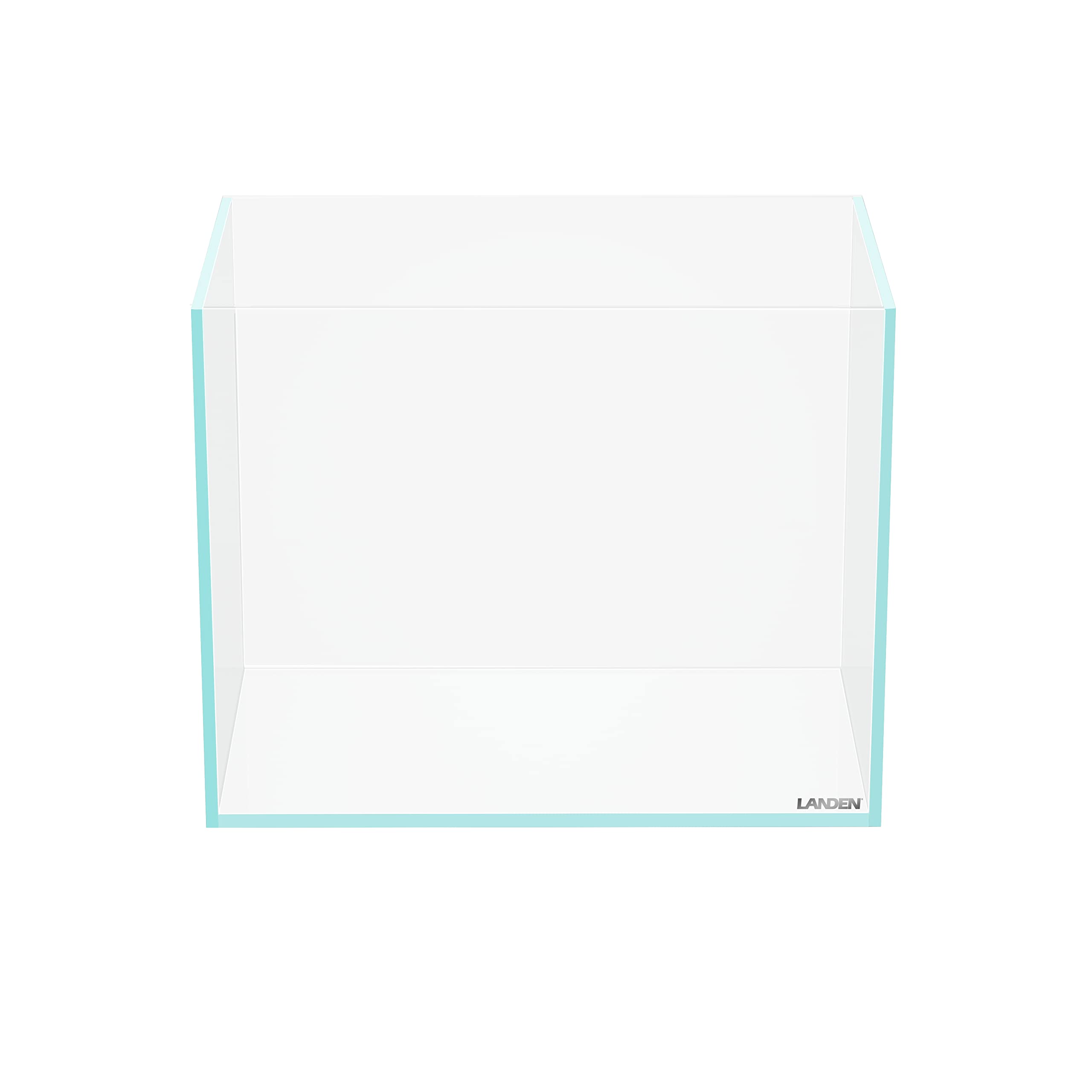 LANDEN 30N tank front view shows rimless design for a modern home aquarium.