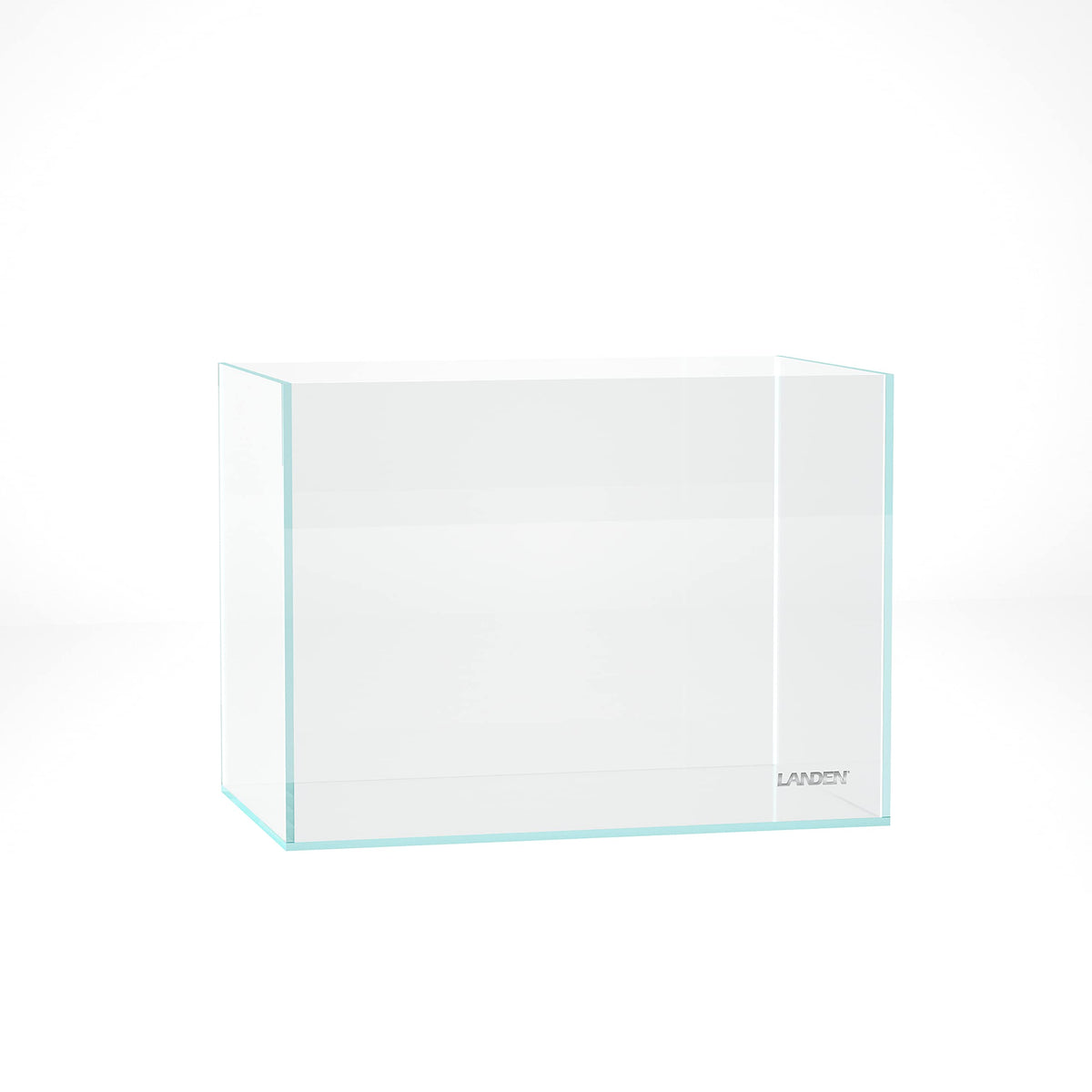 LANDEN 36N 5G rimless tank side view for unobstructed viewing.