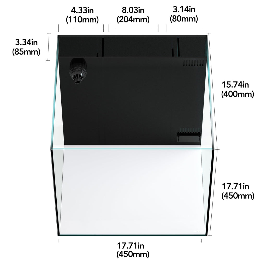 Landen 45P rear filtration chambers illustrate integrated filtration for tidy display.