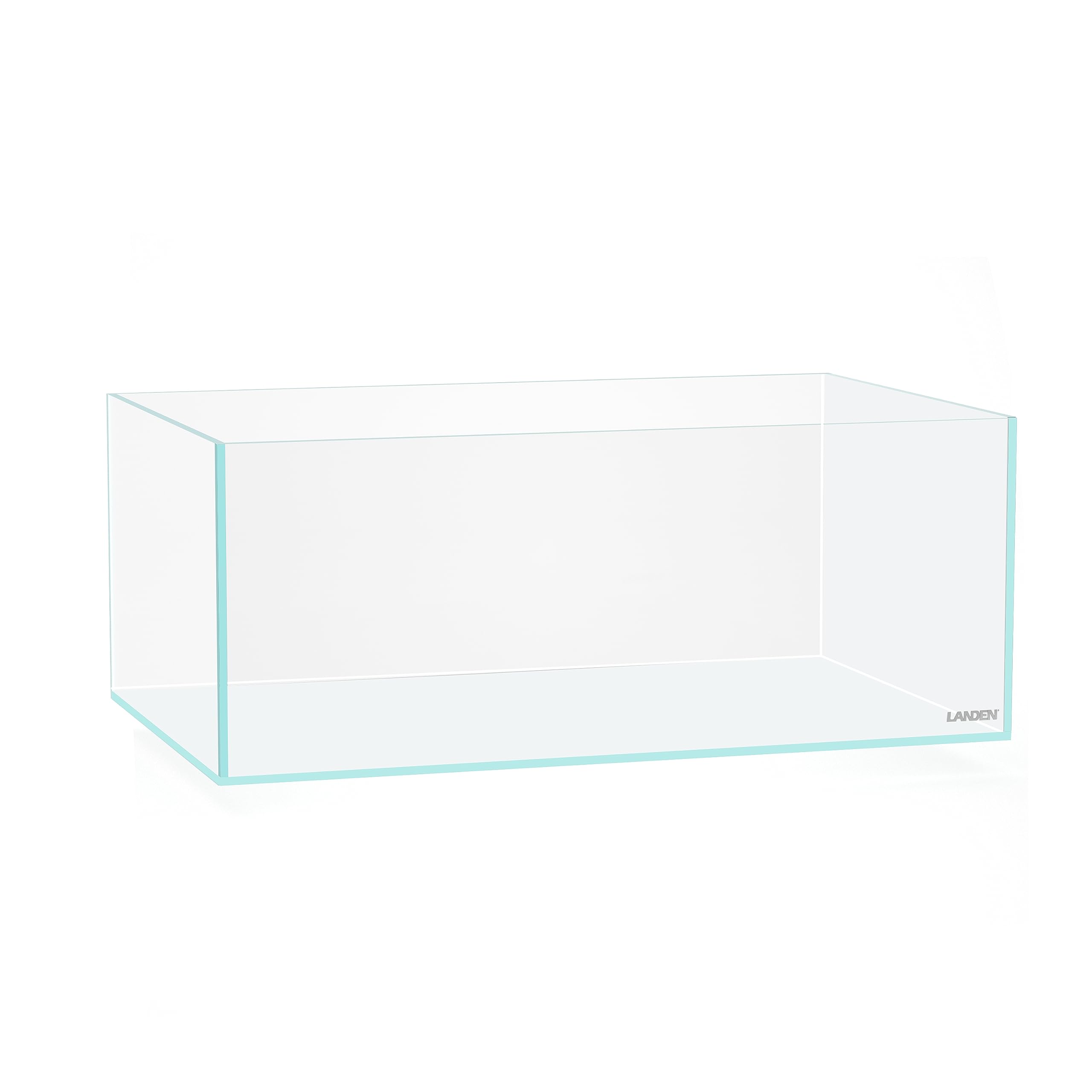 LANDEN 45S shallow tank side view, rimless design for modern home compatibility