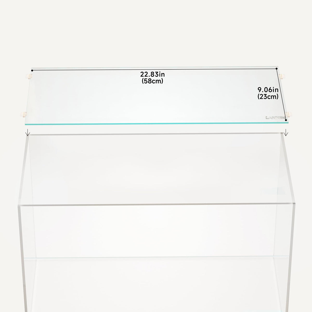 LANDEN 4mm clear glass aquarium lid offering safe viewing and durable top cover