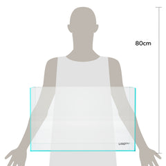 Landen 60P close-up of low-iron glass highlighting high transparency and precise edges.