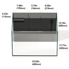 Landen 60P rear filtration chamber highlighting configurable filtration space