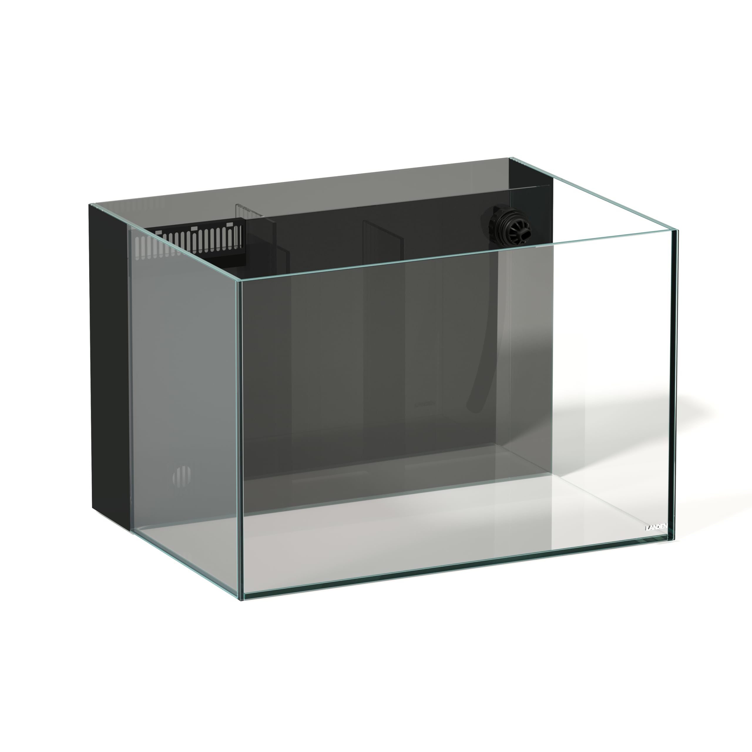 Landen 60P rimless edge glass for a seamless, modern aquarium look