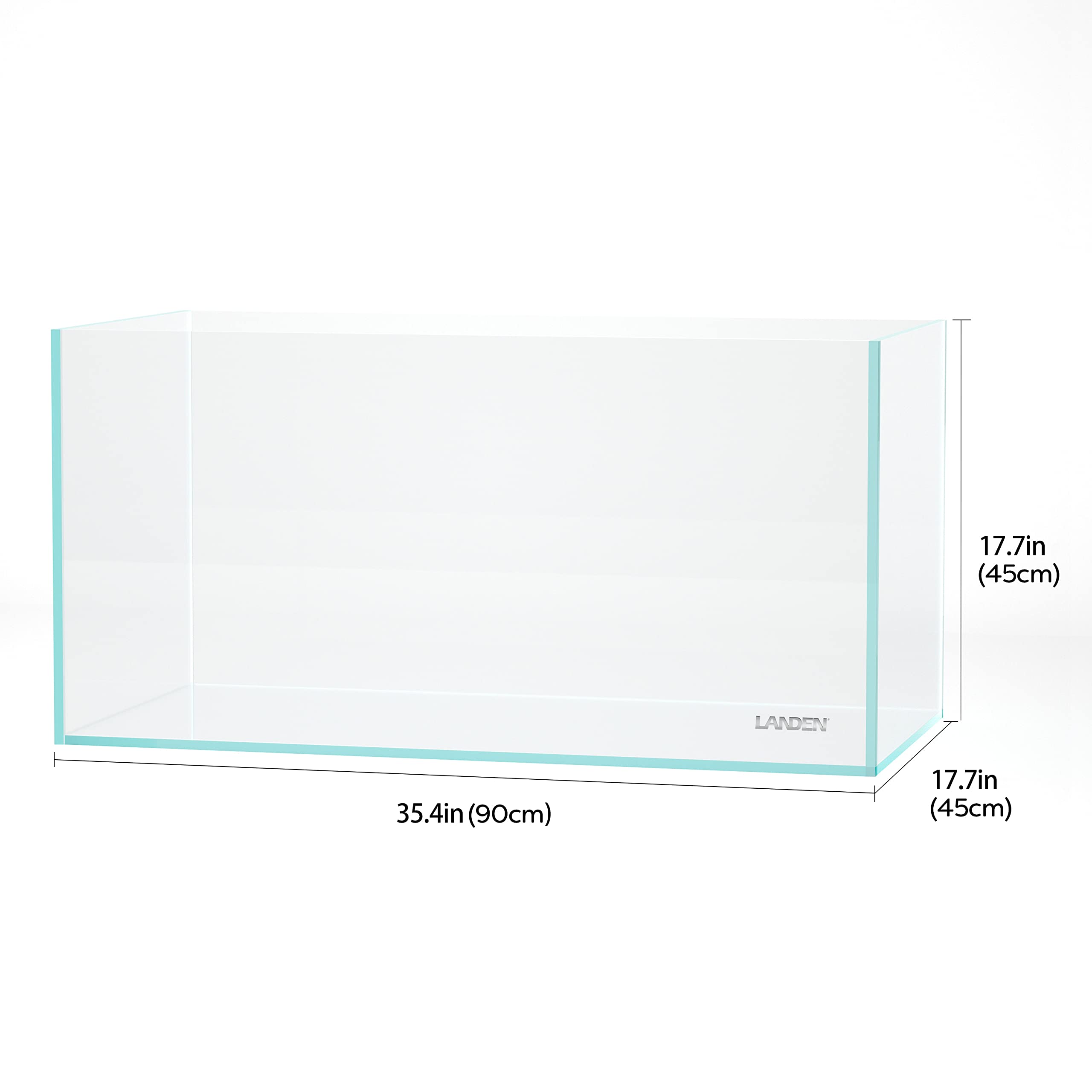 LANDEN 90P low-iron glass closeup shows crystal clarity and high light transmission.