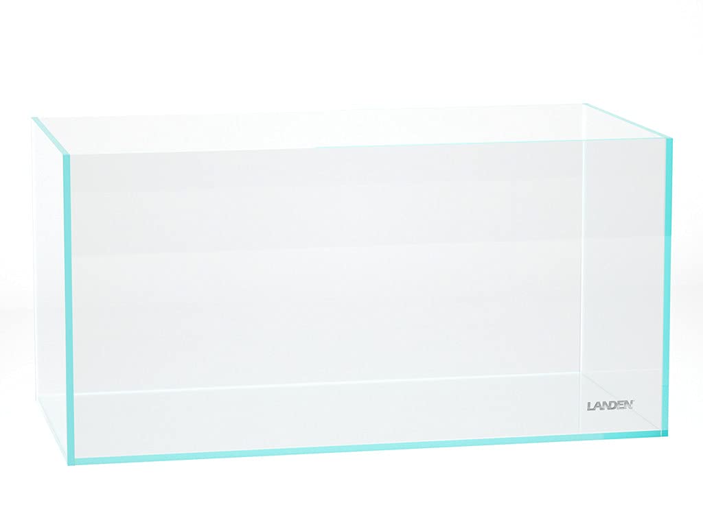 LANDEN 90P rimless tank front view showcases bezel-free immersion and wide viewing.
