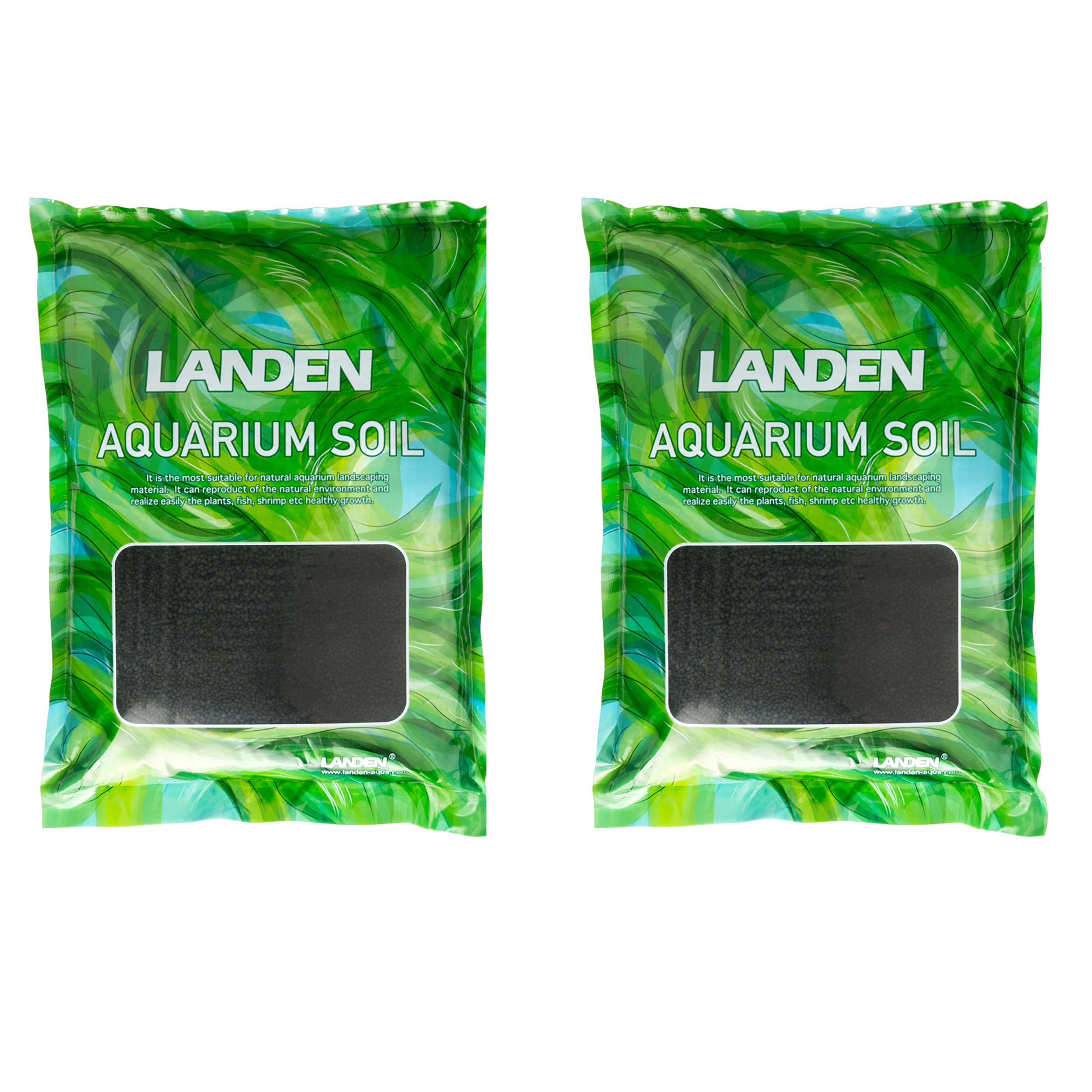 LANDEN Aqua Soil closeup highlighting natural substrate texture for plant roots