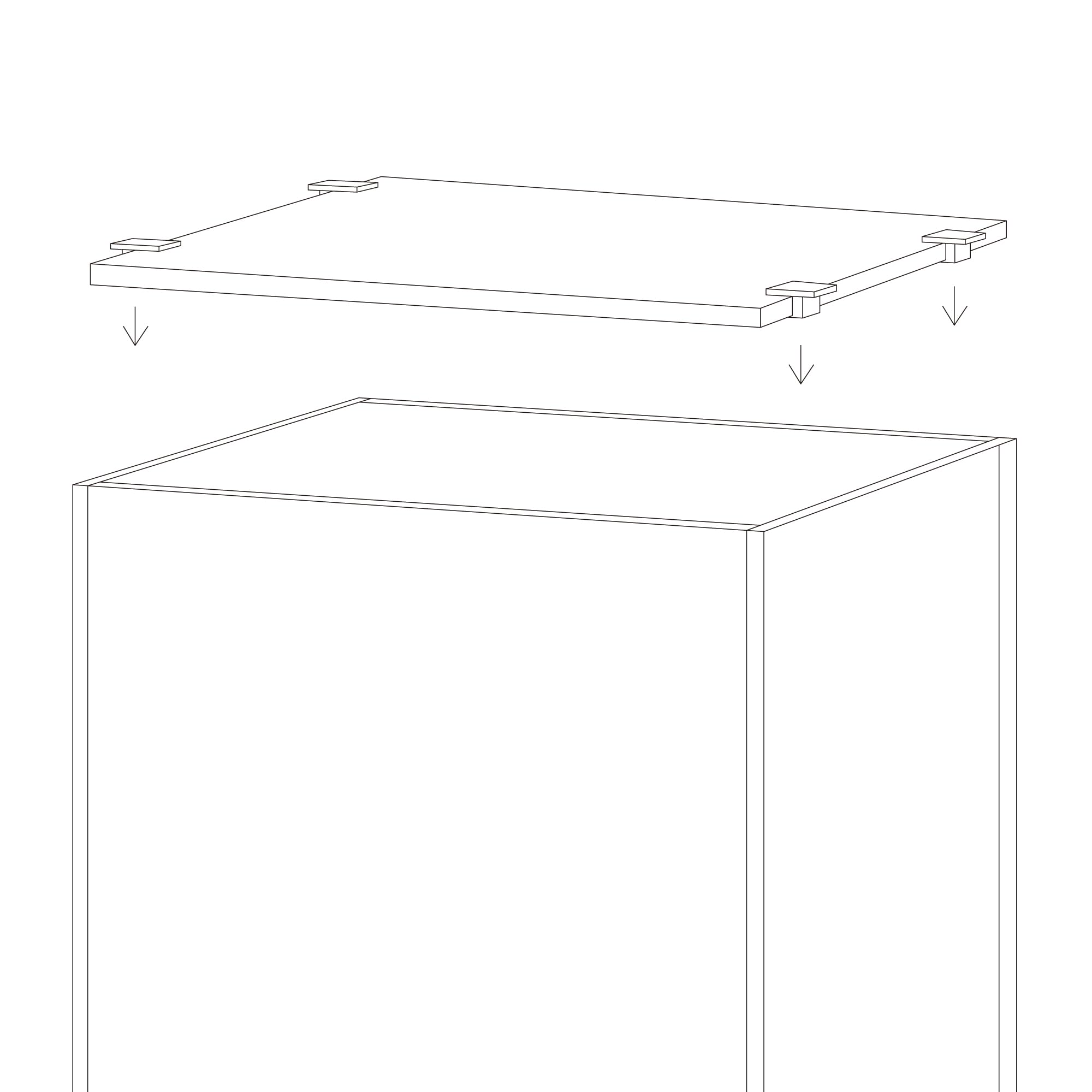 LANDEN aquarium lid with four clips for secure placement on the tank
