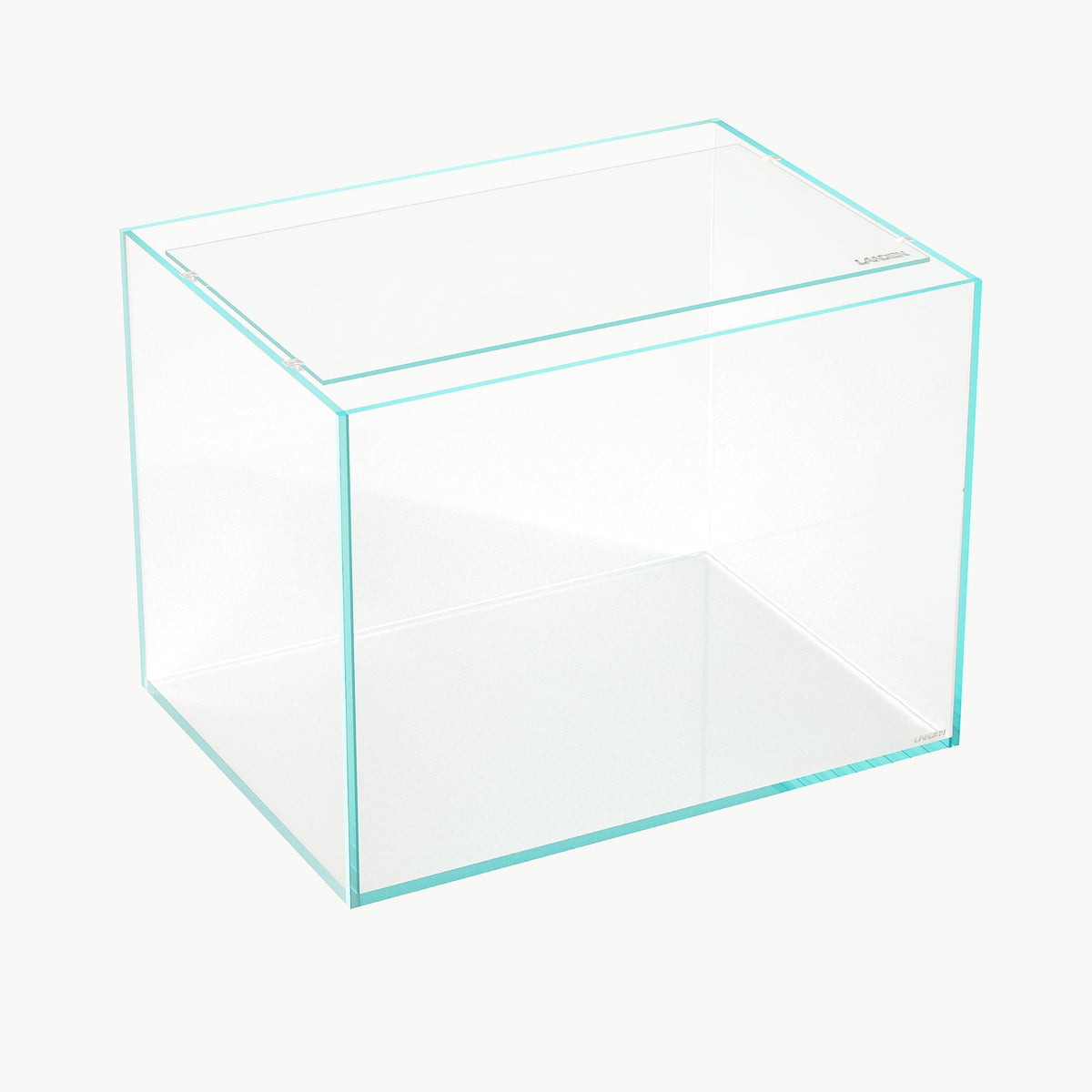 LANDEN aquarium lid clear glass 4mm top view showing light-friendly design for vibrant tanks.