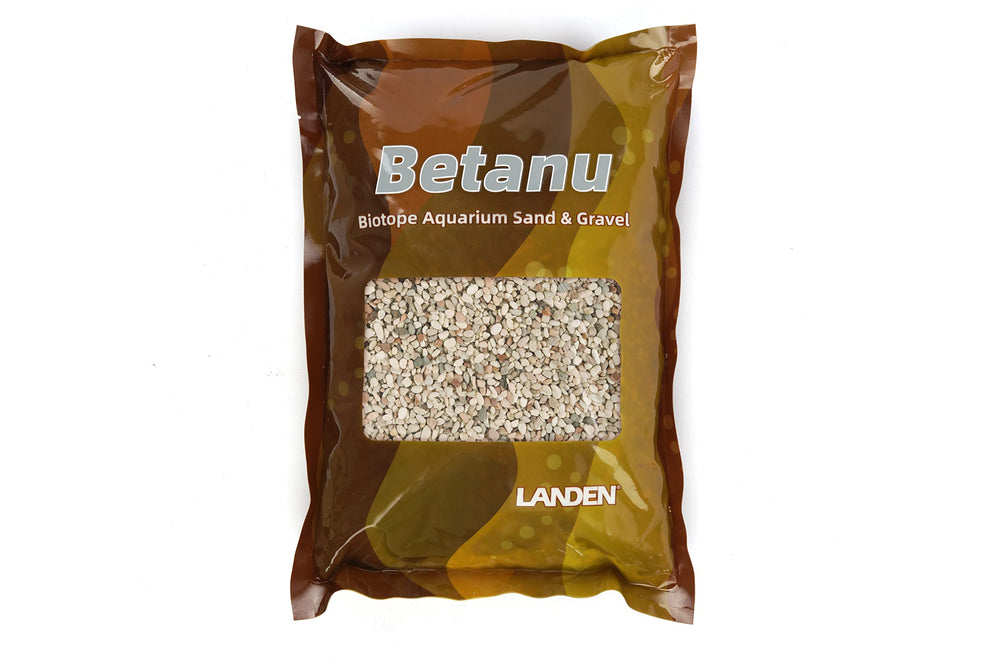LANDEN Betanu aquascape sand bag shows 3-5mm grain for natural riverbed look and easy maintenance.