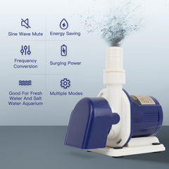 LANDEN BIOSMO 700DC pump nozzle options image highlights 1/2 and 5/8 inch fittings.
