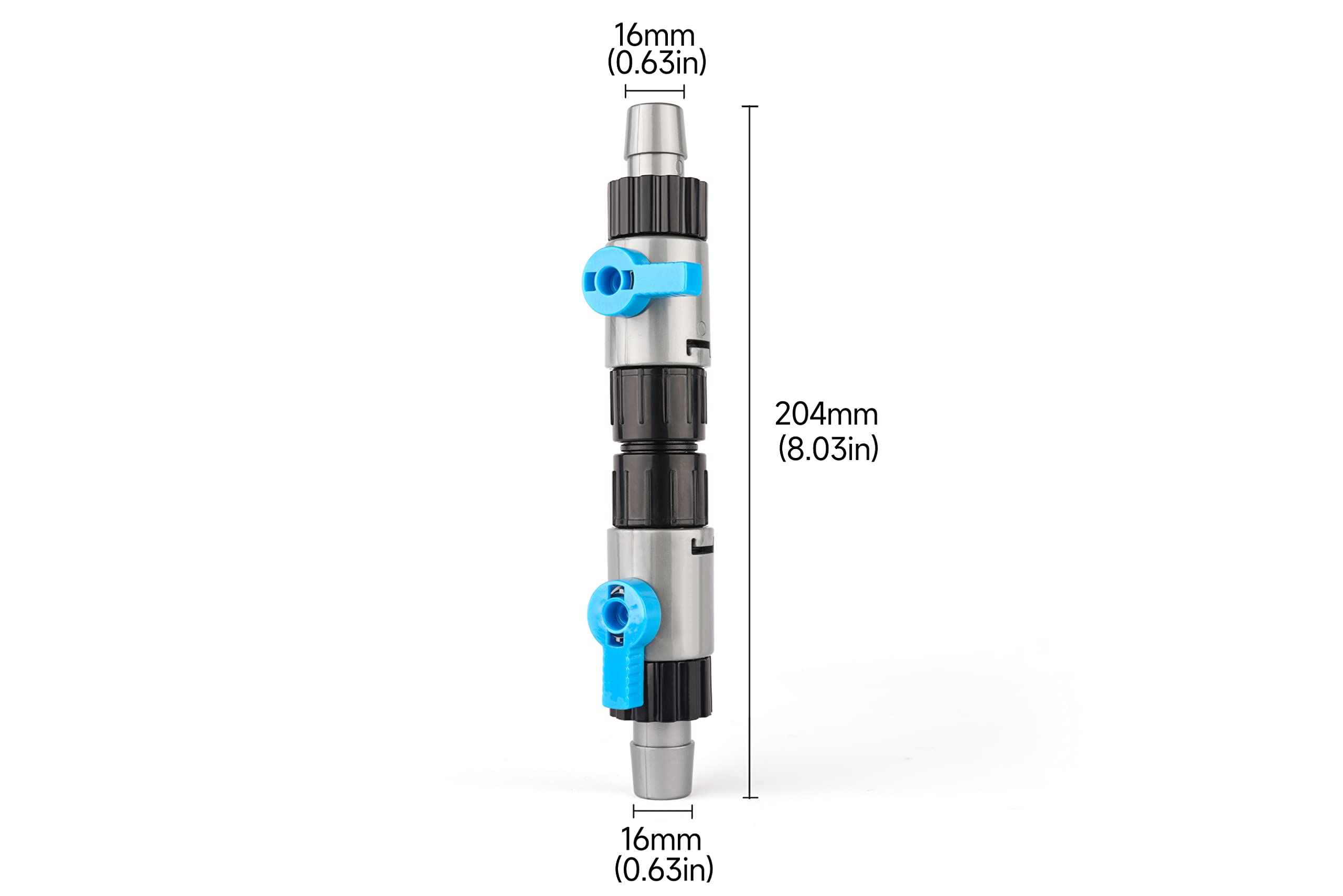 LANDEN Canister Filter hose arrangement demonstrating streamlined water flow control.