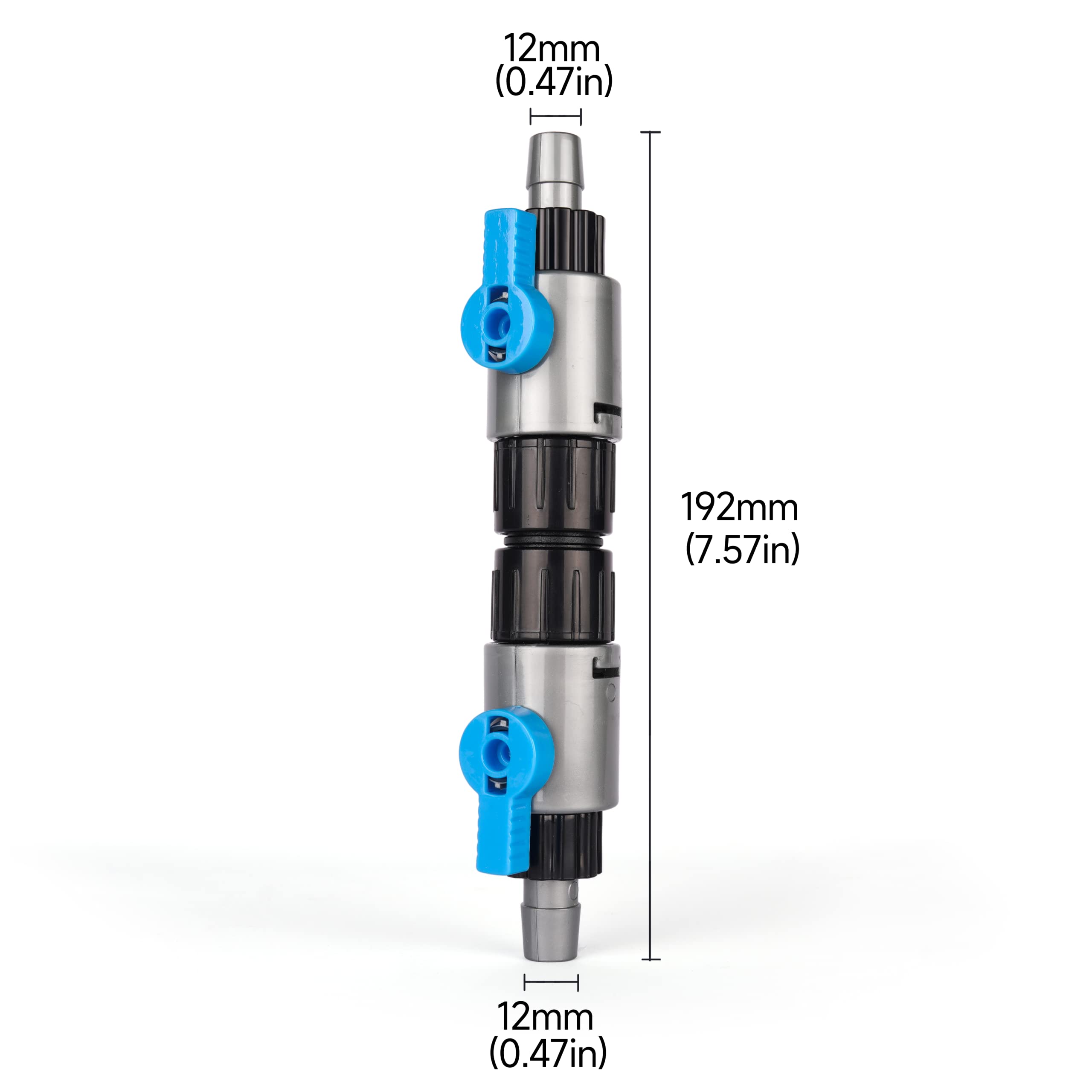 LANDEN quick-release connector image highlighting fast disconnection for water changes.