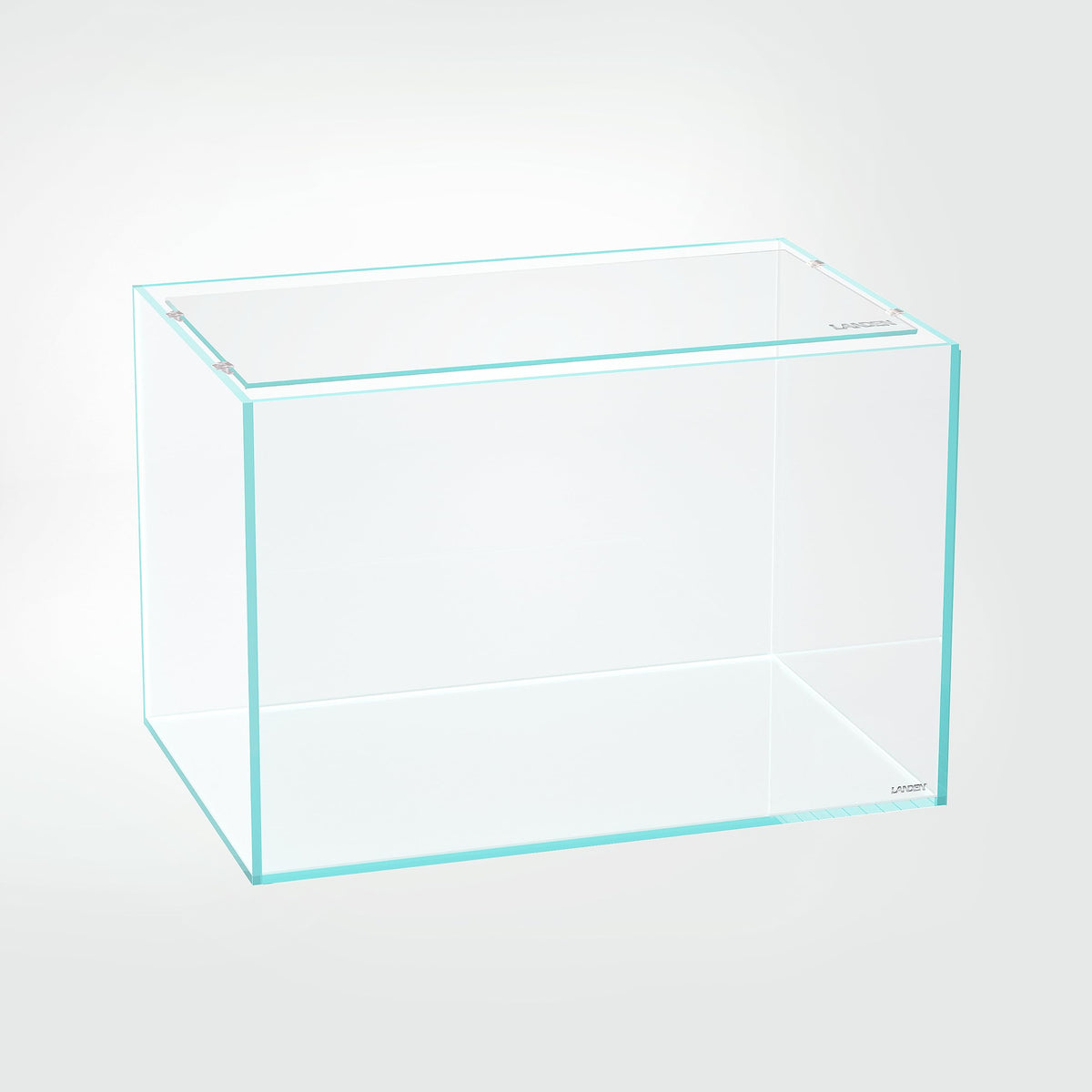 LANDEN glass aquarium lid front view showing clear fit and protective coverage for tanks