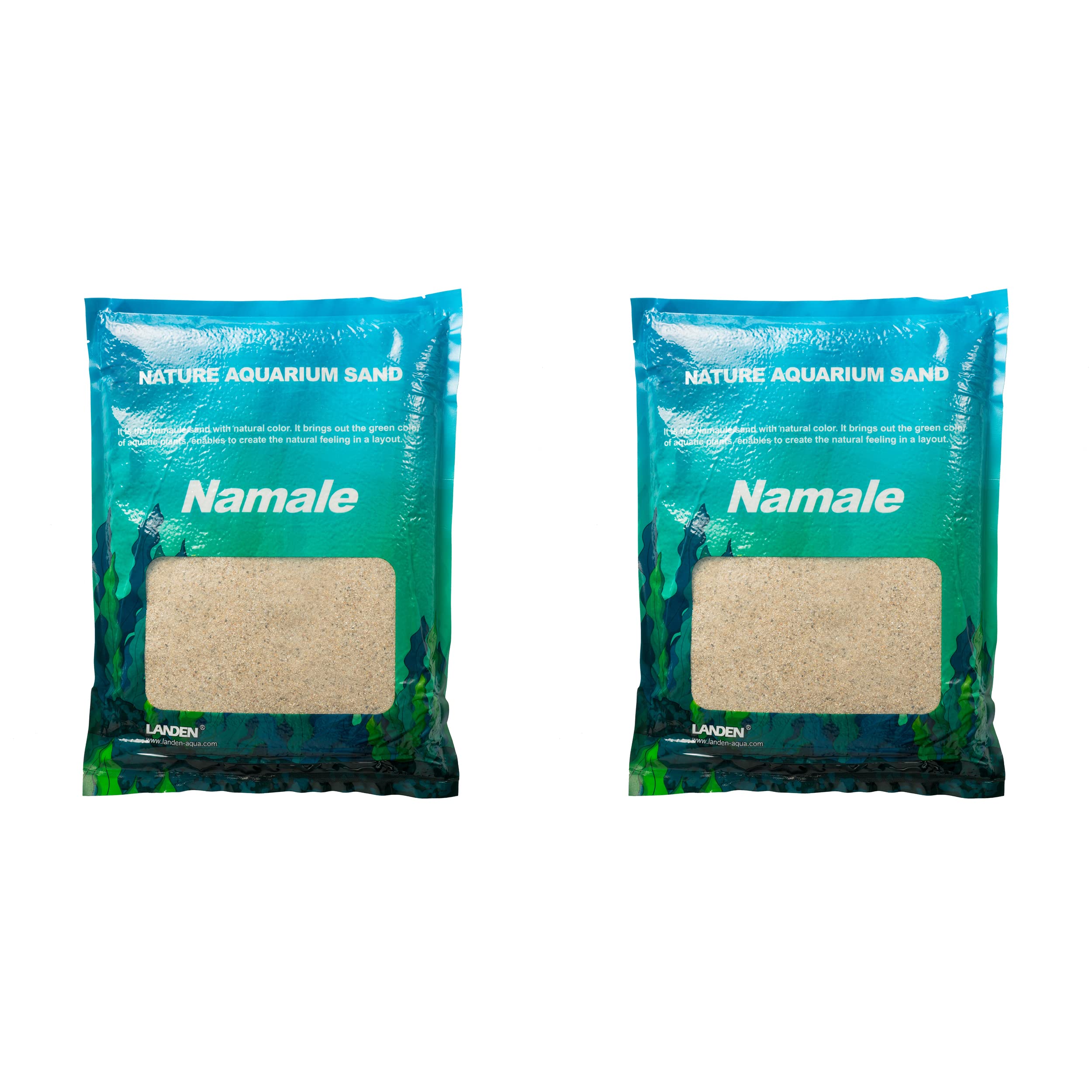LANDEN Namale Aquarium Sand closeup shows natural color and fine grain texture.