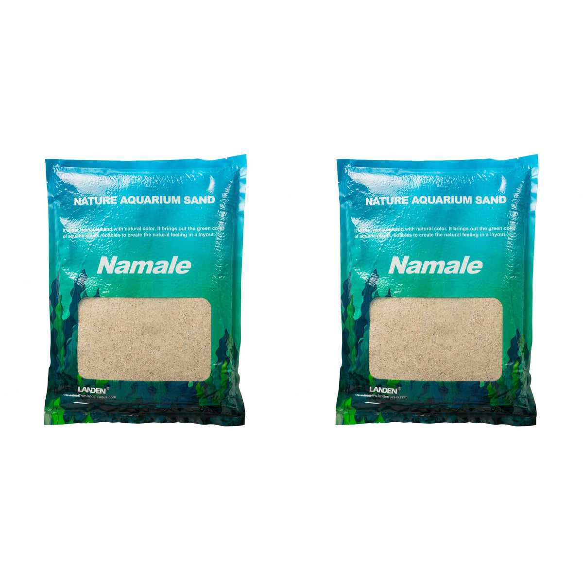LANDEN Namale Aquarium Sand closeup shows natural color and fine grain texture.