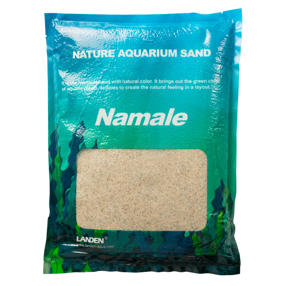 LANDEN Namale aquarium sand pour reveals natural grain ideal for plant tank landscaping.