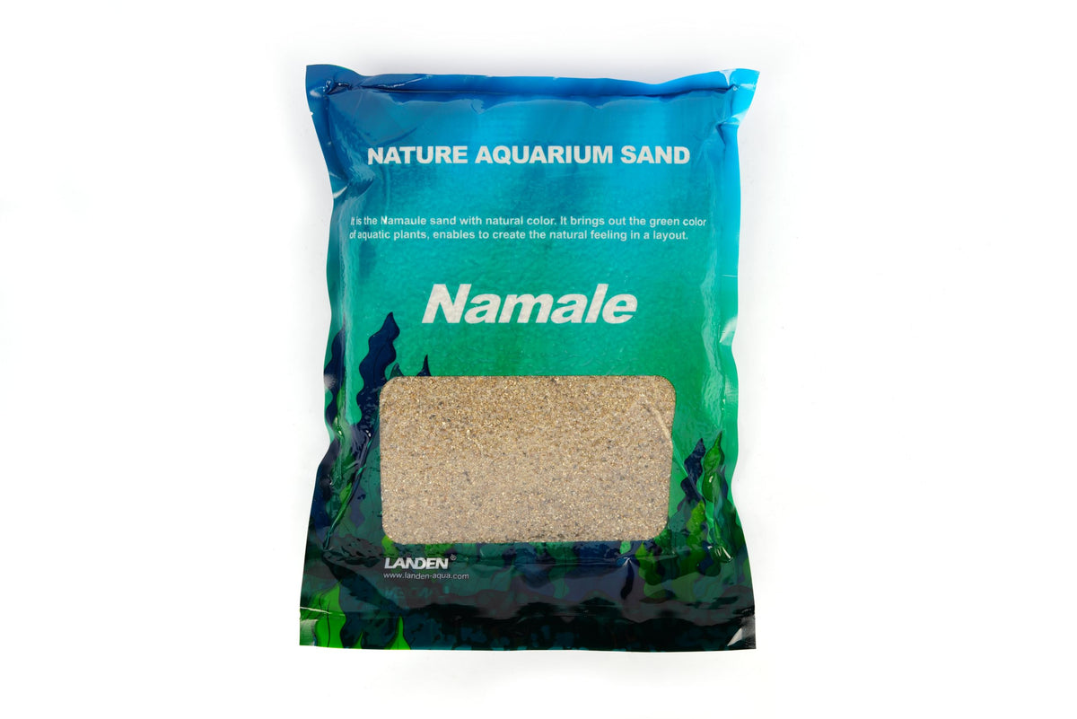 LANDEN Namale sand close-up showing natural color for vibrant aquarium substrate.