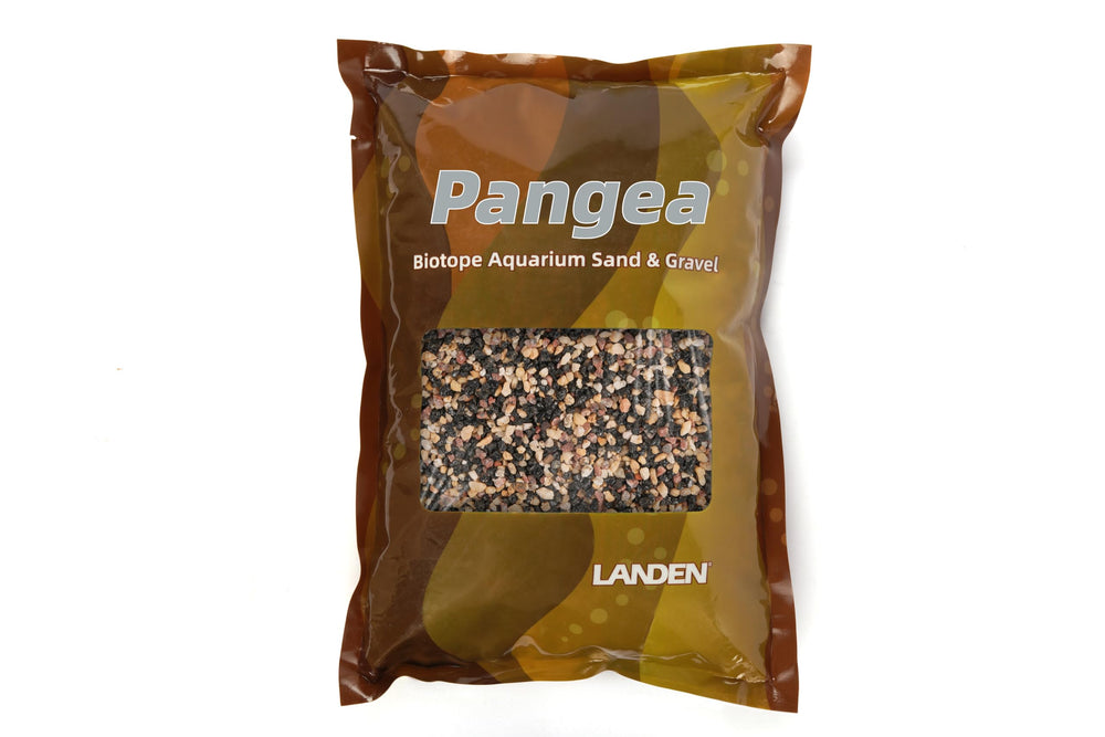 LANDEN Pangea sand mix closeup showcases natural colors for aquascapes.