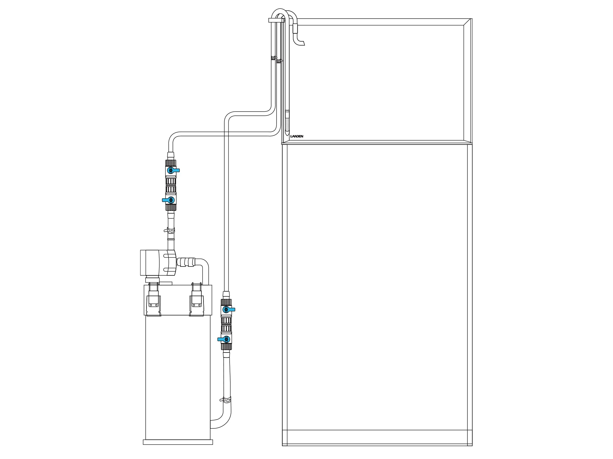 LANDEN Pura 300 filter media sponges and bio media ready for robust biological filtration