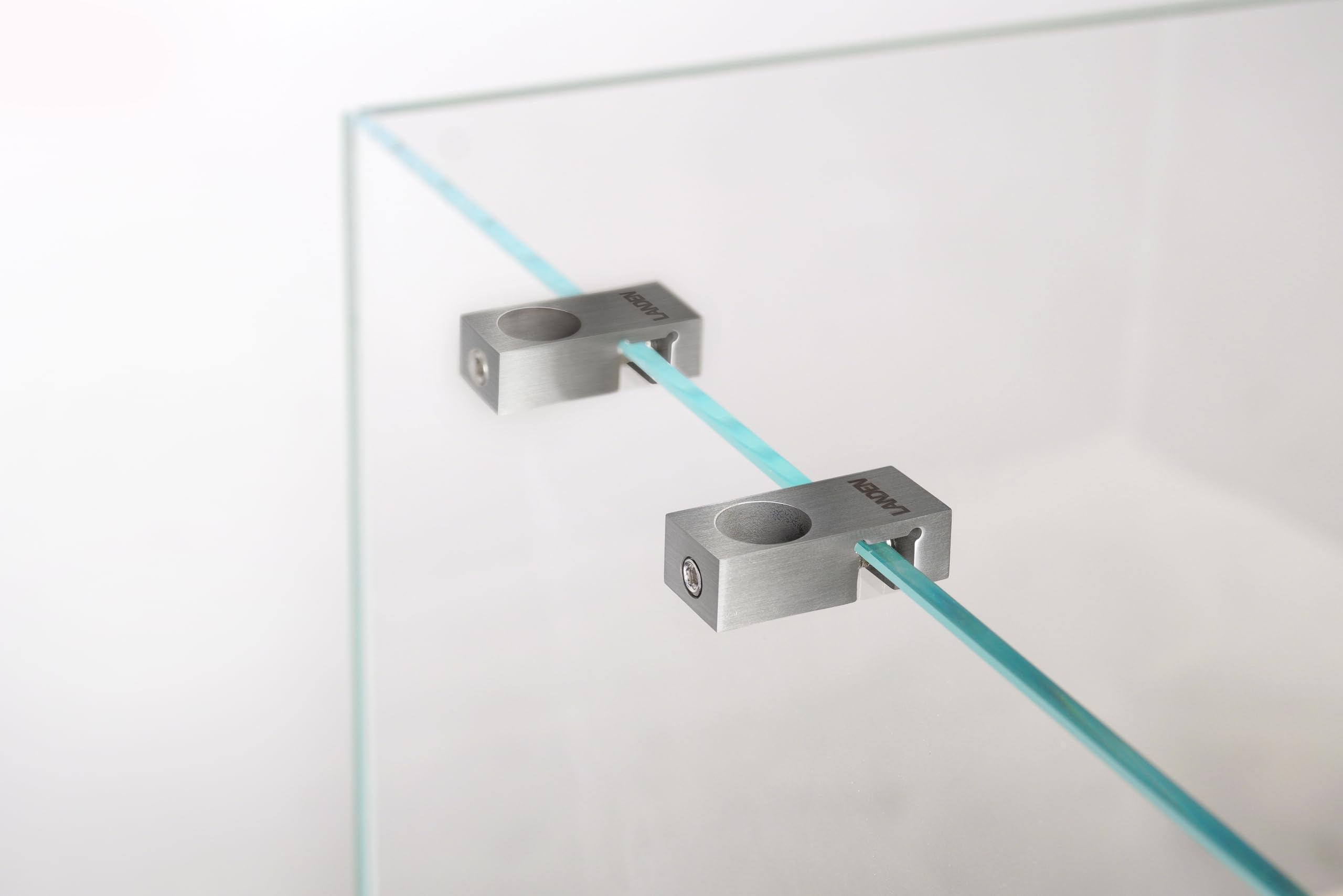 LANDEN rimless aquarium setup with lily pipes blends with clear glass