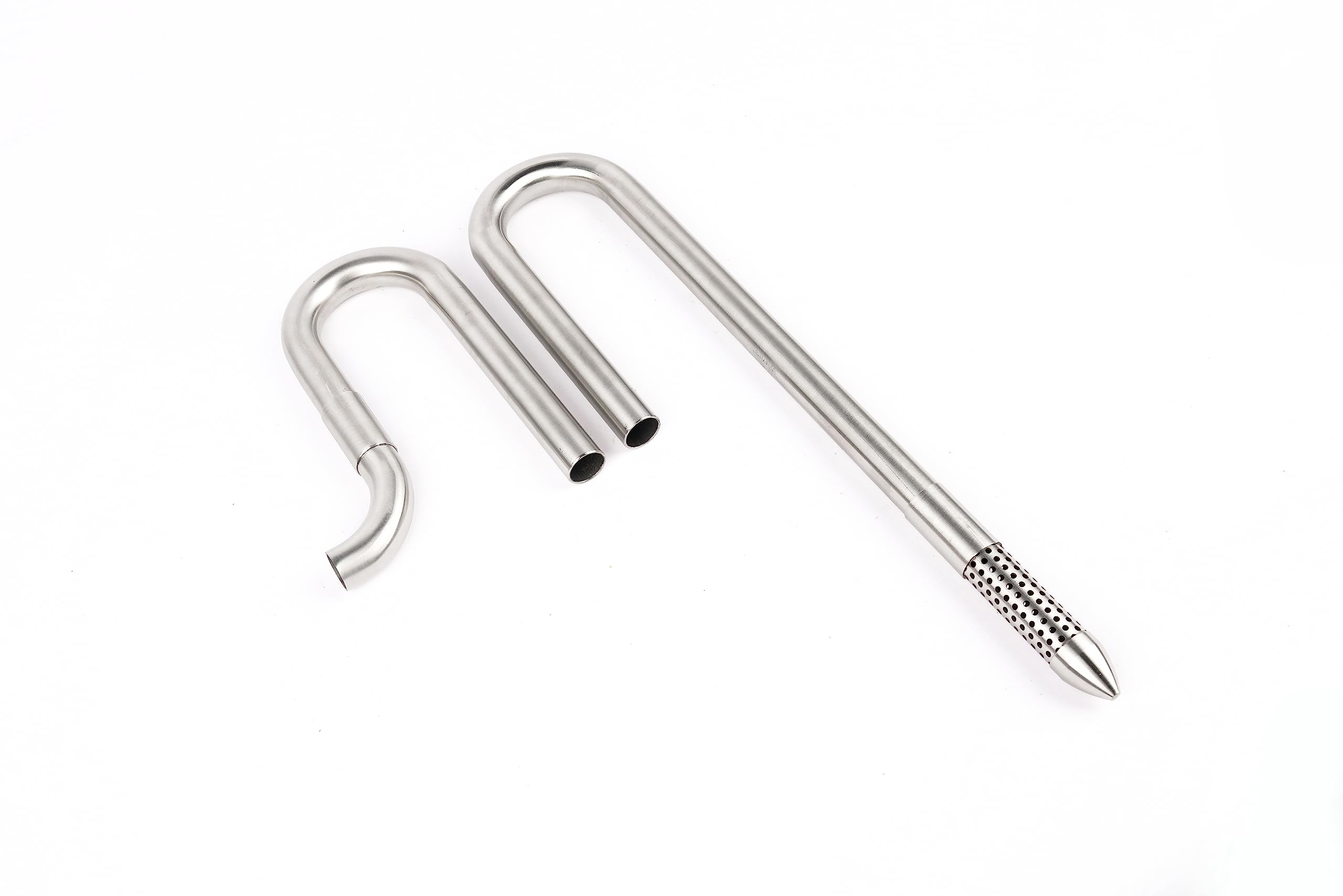 LANDEN rimless glass bracket anchors pipes securely to tank